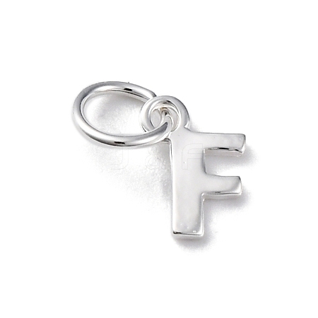 925 Sterling Silver Letter Charms STER-C012-01S-F-1