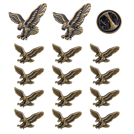 15Pcs Alloy Brooch JEWB-DC0006-49AB-1