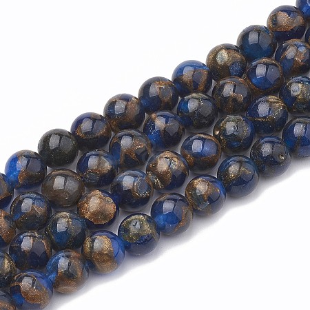 Natural Chalcedony Beads Strands G-S333-10mm-014E-1