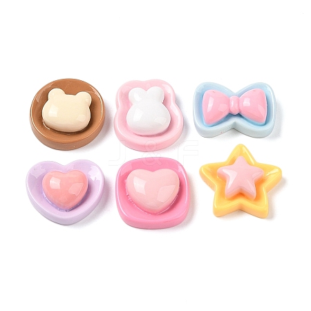 Opaque Resin Decoden Cabochons RESI-S396-08-1