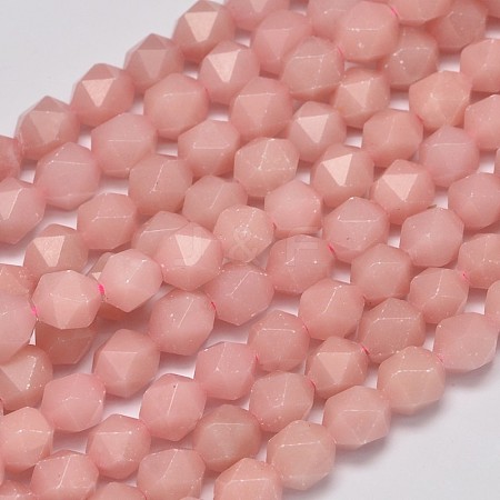 Faceted Natural Pink Opal Beads Strands G-K066-04-8mm-1