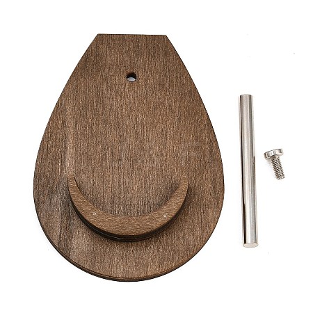 Teardrop Shape Wood Slant Back Single Bracelet Display Stands ODIS-K004-05-1