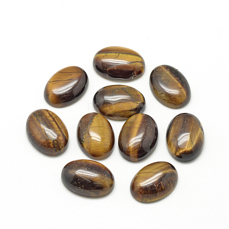 Natural Tiger Eye Cabochons G-R415-8x10-35-1