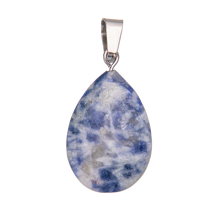 Natural Blue Spot Jasper Pendants PW-WGF34F4-10-1