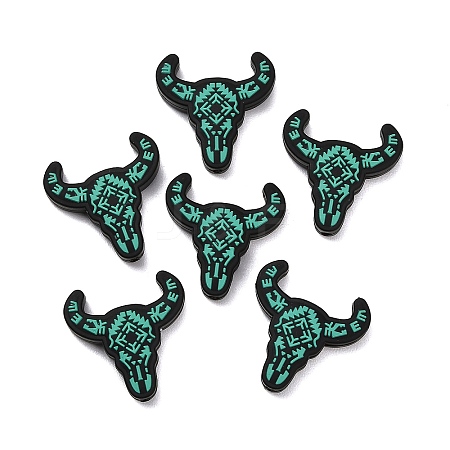 West Cowboy Theme Food Grade Eco-Friendly Silicone Beads SIL-T058-04D-1