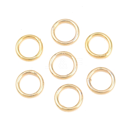Brass Closed Jump Rings KK-D257-01G-02-1