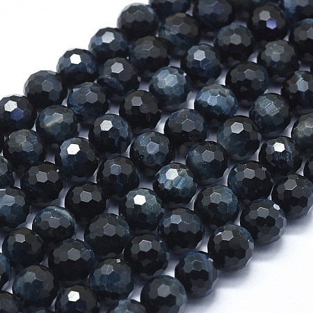 Natural Blue Tiger Eye Beads Strands G-D0013-57B-1