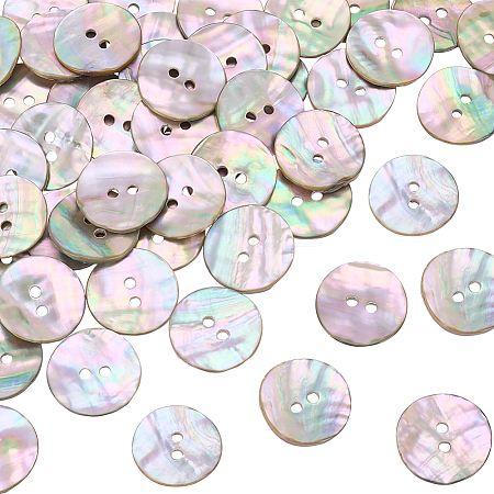50Pcs Natural Shell Buttons BUTT-PH0001-71-1