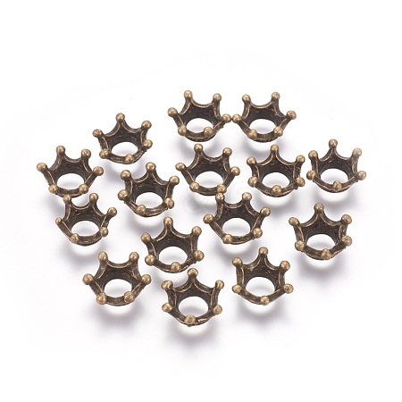 Tibetan Style Alloy Bead Caps PALLOY-WH0054-02AB-1