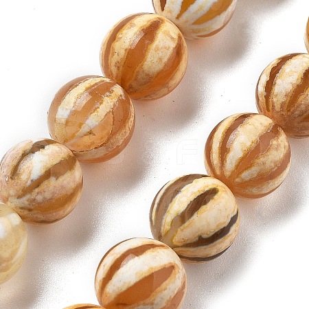 Natural Tibetan Agate Striped Beads Strands G-NH0037-B02-02-1