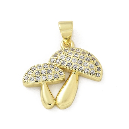 Brass Micro Pave Cubic Zirconia Pendants KK-M300-27G-02-1