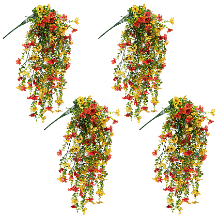 4Pcs Plastic Artificial Violet Vine for Wedding Decoration DIY-WR0005-32C-1