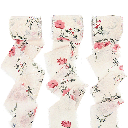 5M Polyester Fringe Flower Printed Ribbon OCOR-WH20006-19A-1