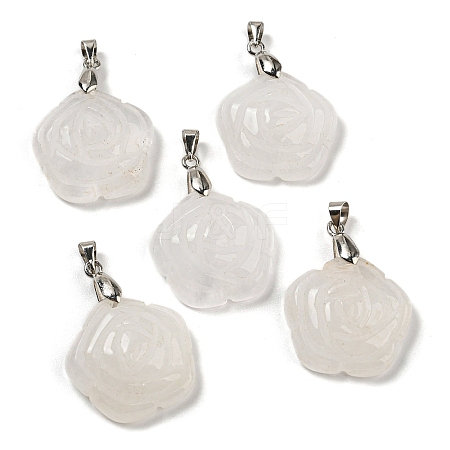 Natural Quartz Crystal Carved Pendants G-I319-02P-A08-1