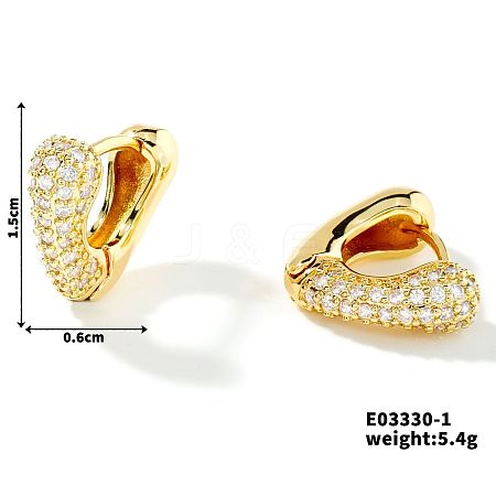 Exquisite European and American Fashion Brass Cubic Zirconia Hoop Earrings OK6983-1-1