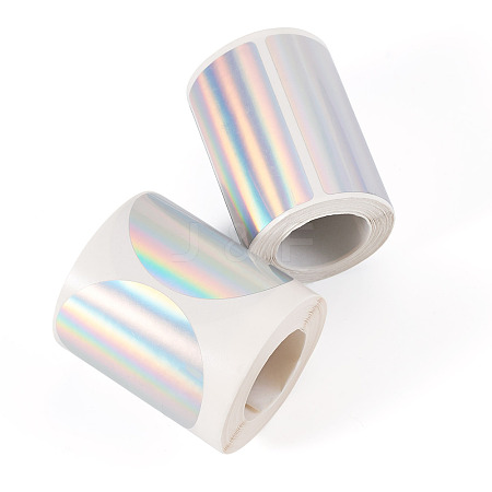 2 Rolls 2 Styles Vinyl Plastic Printable Holographic Stickers OFST-TA0001-11B-1