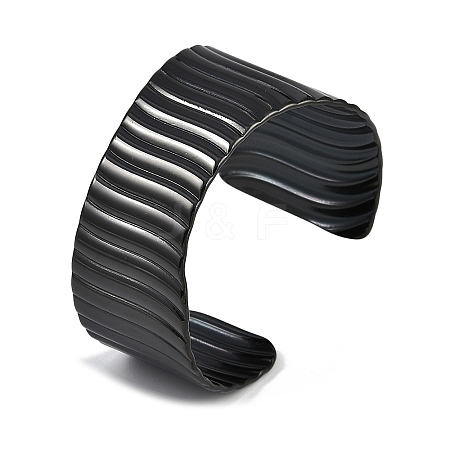 304 Stainless Steel Cuff Bangles for Women BJEW-Z077-04-1