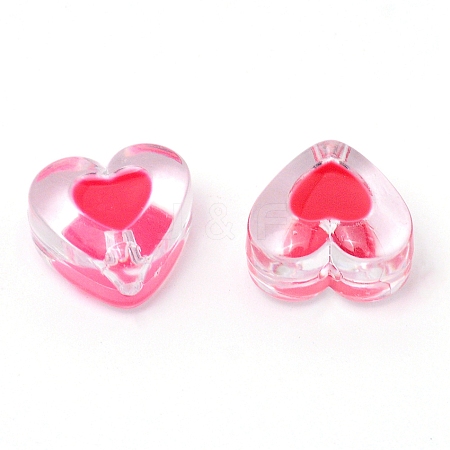 Transparent Clear Enamel Acrylic Beads ACRC-CJC0001-01F-1