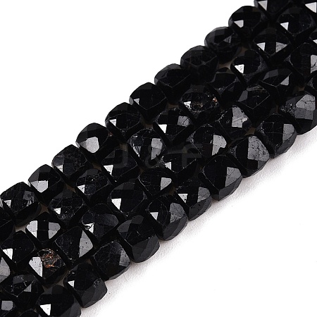 Natural Black Tourmaline Beads Strands G-N342-109A-1