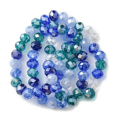 Electroplate Glass Beads Strands EGLA-YW0002-E01-1