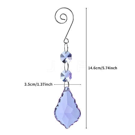 Glass Leaf Hanging Ornaments PW-WG86853-05-1