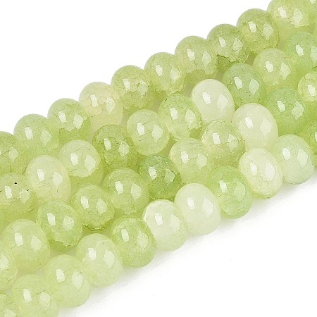 Baking Paint Crackle Glass Beads Strands DGLA-N020-01A-01-1
