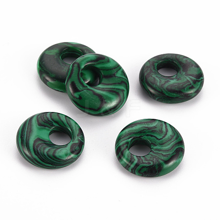Synthetic Malachite Pendants G-T122-67H-1