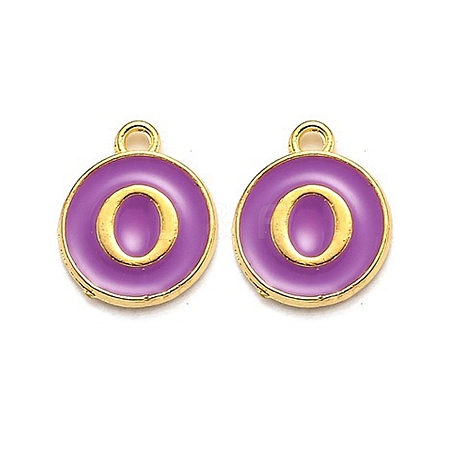 Golden Plated Alloy Enamel Charms LS-ENAM-Q437-12O-1