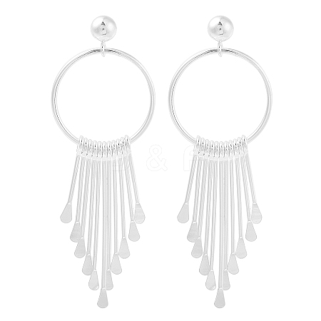 Sterling Silver Dangle Earrings for Women EJEW-K292-01S-1