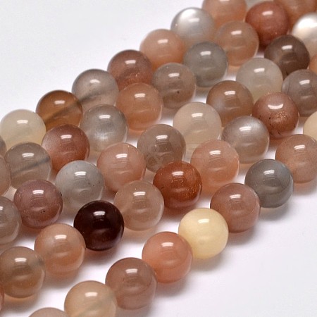 Grade AA Natural Multi-Moonstone Bead Strands G-M296-01-6mm-1
