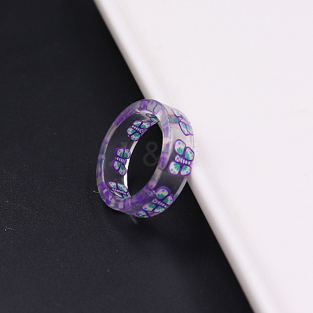 Transparent Resin Finger Rings WGC4E19-23-1