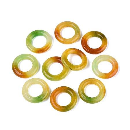 Dyed Natural White Jade Linking Rings G-Q601-43D-1