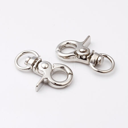 Alloy Swivel Lobster Claw Clasps PALLOY-WH0066-32P-1