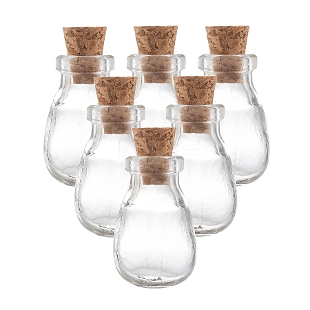 Oval Glass Bottle for Bead Containers X1-AJEW-R045-09-1