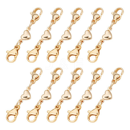 10Pcs 304 Stainless Steel Lobster Claw Clasps FIND-AB00054-1