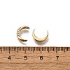 Brass Micro Pave Clear Cubic Zirconia Links Connector Charms KK-K378-66G-3