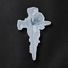 Religion Cross with Rose Display Decoration Silicone Molds DIY-L071-11-3