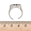 Brass Micro Pave Cubic Zirconia Cuff Rings RJEW-H256-07P-5