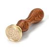 Brass Retro Initials Wax Sealing Stamp AJEW-F045-D18-2