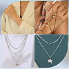 600Pcs 2 Colors Brass Crimp Beads Covers KK-SP0002-32-6
