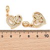Alloy Crystal Rhinestone European Dangle Charms AL-CBAC2D3-17G-3