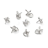 Rhodium Plated 925 Sterling Silver Peg Bails STER-Z001-013P-1