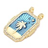 Brass Micro Pave Cubic Zirconia Pendants KK-K408-72G-01-2