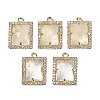 Natural Lemon Quartz Faceted Rectangle Pendants G-I375-05G-11-1