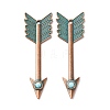 Alloy with Synthetic Turquoise Big Pendants FIND-B055-01L-1