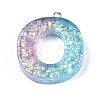Transparent Epoxy Resin Pendants LS-CRES-S364-002O-2