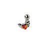 Angel Wing Heart 316L Surgical Stainless Steel Pave Cubic Zirconia Tongue Rings FS-WG901EE-15-1