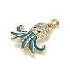 Ocean Brass Enamel Pendants LS-RB-CBA2CEF-03G-01-2
