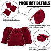 Beebeecraft 20Pcs Rectangle Velvet Drawstring Pouches TP-BBC0001-03B-01-6