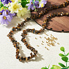 1 Strand Natural Tiger Eye Chip Beads Strands G-TAD0001-06-4